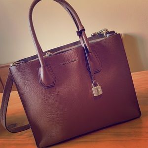 Mercer Large Saffiano Leather Tote Bag